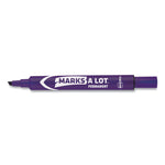 Marks A Lot Large Desk-Style Permanent Marker, Broad Chisel Tip, Purple, Dozen (8884)