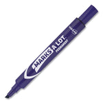 Marks A Lot Large Desk-Style Permanent Marker, Broad Chisel Tip, Purple, Dozen (8884)
