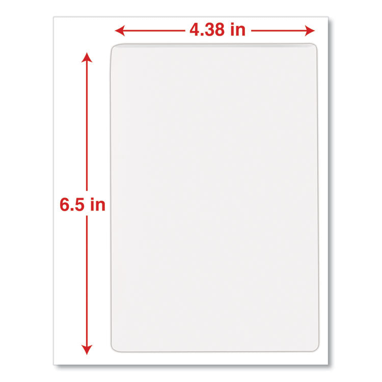 Laminating Pouches, 5 Mil, 6.5" X 4.38", Gloss Clear, 100/box