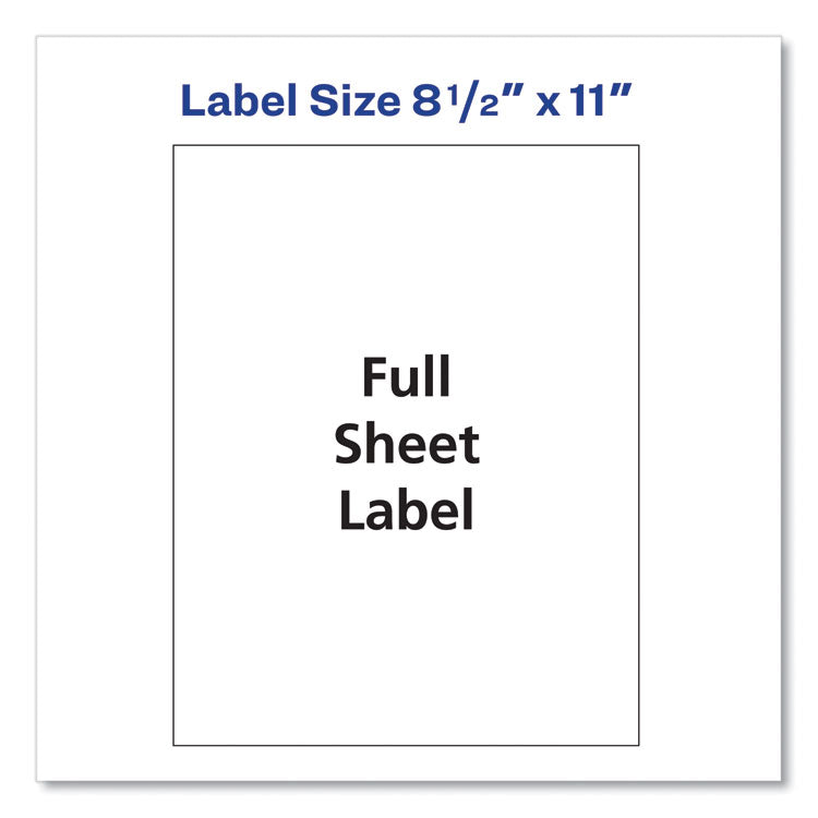 Shipping Labels With Trueblock Technology, Inkjet Printers, 8.5 X 11, White, 100/box