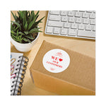 Permanent Laser Print-To-The-Edge Id Labels W/surefeed, 2 1/2"dia, White, 300/pk