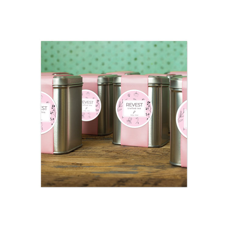 Permanent Laser Print-To-The-Edge Id Labels W/surefeed, 2 1/2"dia, White, 300/pk