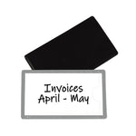 Slap-Stick Magnetic Label Holders, Side Load, 4.25 X 2.5, Gray, 10/pack