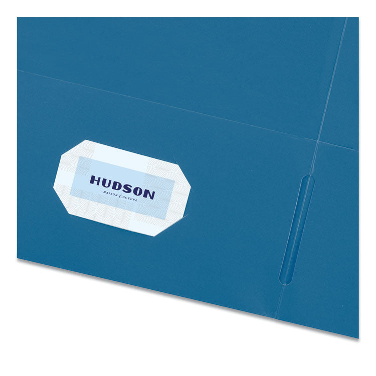 Two-Pocket Folder, 40-Sheet Capacity, 11 X 8.5, Light Blue, 25/box