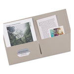 Two-Pocket Folder, 40-Sheet Capacity, 11 X 8.5, Gray, 25/box