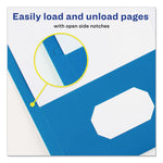 Two-Pocket Folder, Prong Fastener, 0.5" Capacity, 11 X 8.5, Light Blue, 25/box
