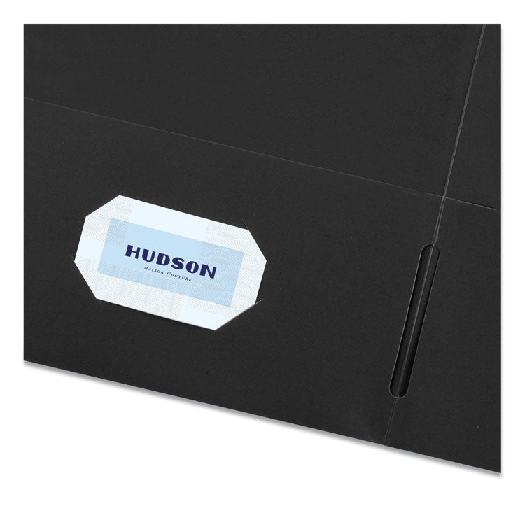Two-Pocket Folder, 40-Sheet Capacity, 11 X 8.5, Black, 25/box