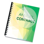 Crystals Transparent Presentation Covers for Binding Systems, Clear, with Square Corners, 11 x 8.5, Unpunched, 100/Pack