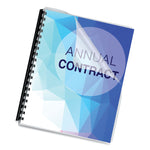 Crystals Transparent Presentation Covers for Binding Systems, Clear, with Round Corners, 11.25 x 8.75, Unpunched, 25/Pack