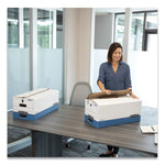 Liberty Heavy-Duty Strength Storage Boxes, Letter Files, 12.25" X 24.13" X 10.75", White/blue, 12/carton