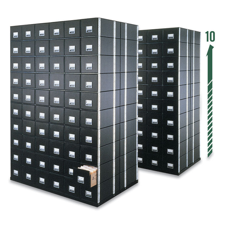 Staxonsteel Maximum Space-Saving Storage Drawers, Letter Files, 14" X 25.5" X 11.13", Black, 6/carton