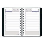 DuraGlobe Daily Planner, 30-Minute Appointments, 8 x 5, Black Soft Cover, 12-Month (Jan to Dec): 2025
