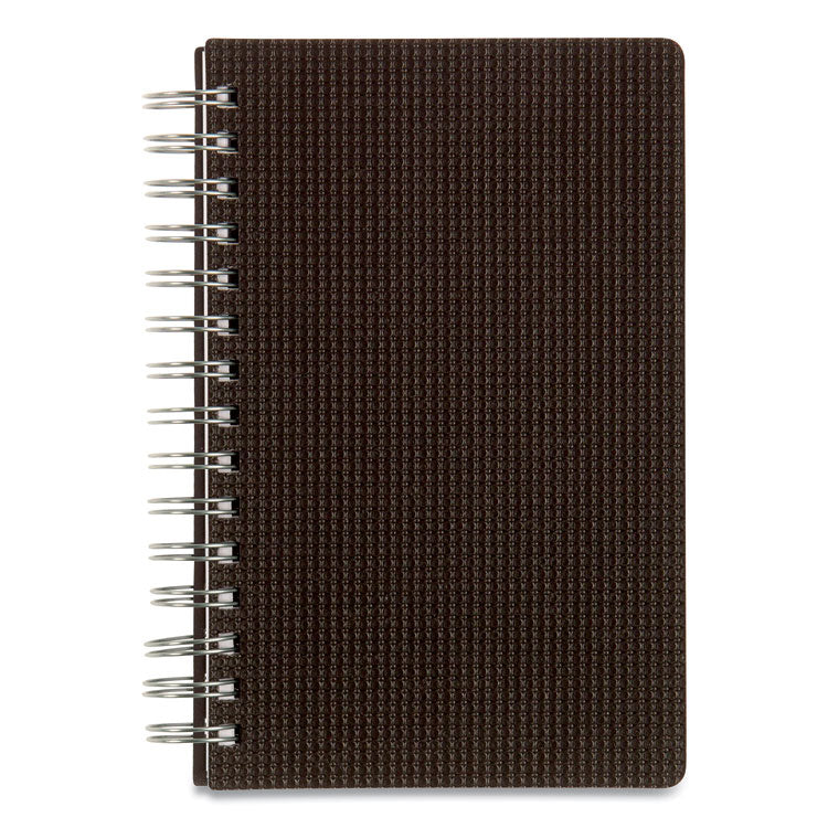 DuraFlex Daily Planner, 8 x 5, Black Cover, 12-Month (Jan to Dec): 2025