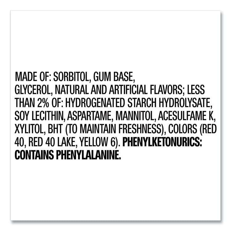 Sugar-Free Chewing Gum, Bubblemint, 12/box