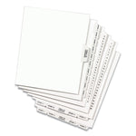 Preprinted Legal Exhibit Side Tab Index Dividers, Avery Style, 25-Tab, 76 To 100, 11 X 8.5, White, 1 Set, (1333)