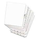 Preprinted Legal Exhibit Side Tab Index Dividers, Avery Style, 25-Tab, 1 To 25, 11 X 8.5, White, 1 Set, (1330)
