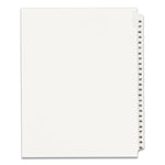 Preprinted Legal Exhibit Side Tab Index Dividers, Avery Style, 25-Tab, 26 To 50, 11 X 8.5, White, 1 Set, (1331)