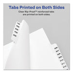 Preprinted Legal Exhibit Side Tab Index Dividers, Avery Style, 25-Tab, 1 To 25, 11 X 8.5, White, 1 Set, (1330)