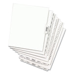 Preprinted Legal Exhibit Side Tab Index Dividers, Avery Style, 25-Tab, 26 To 50, 11 X 8.5, White, 1 Set, (1331)