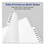 Preprinted Legal Exhibit Side Tab Index Dividers, Avery Style, 25-Tab, 51 To 75, 11 X 8.5, White, 1 Set, (1332)