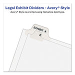Preprinted Legal Exhibit Side Tab Index Dividers, Avery Style, 25-Tab, 1 To 25, 11 X 8.5, White, 1 Set, (1330)