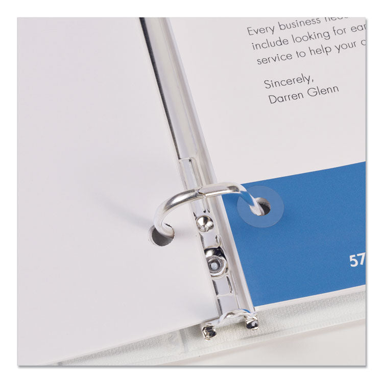 Dispenser Pack Hole Reinforcements, 0.25" Dia, Clear, 200/Pack, (5721)