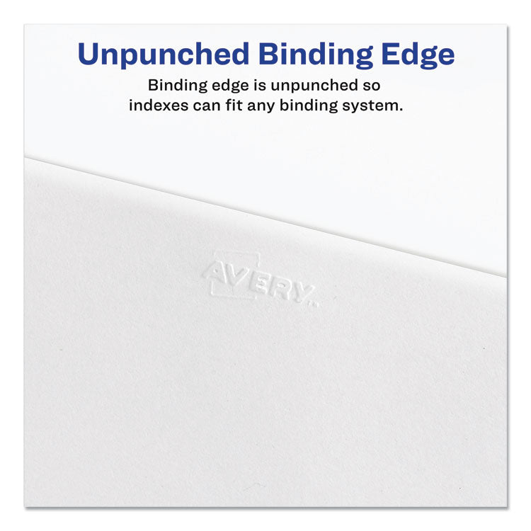 Preprinted Legal Exhibit Side Tab Index Dividers, Avery Style, 25-Tab, 26 To 50, 11 X 8.5, White, 1 Set, (1331)