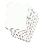 Preprinted Legal Exhibit Side Tab Index Dividers, Avery Style, 25-Tab, 101 To 125, 11 X 8.5, White, 1 Set, (1334)