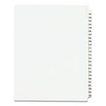 Preprinted Legal Exhibit Side Tab Index Dividers, Avery Style, 25-Tab, 101 To 125, 11 X 8.5, White, 1 Set, (1334)