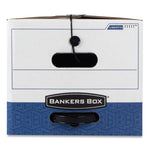 Liberty Plus Heavy-Duty Strength Storage Boxes, Letter Files, 12.25" X 24.13" X 10.75", White/blue, 12/carton