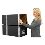 Staxonsteel Maximum Space-Saving Storage Drawers, Legal Files, 17" X 25.5" X 11.13", Black, 6/carton