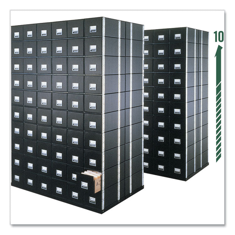 Staxonsteel Maximum Space-Saving Storage Drawers, Legal Files, 17" X 25.5" X 11.13", Black, 6/carton