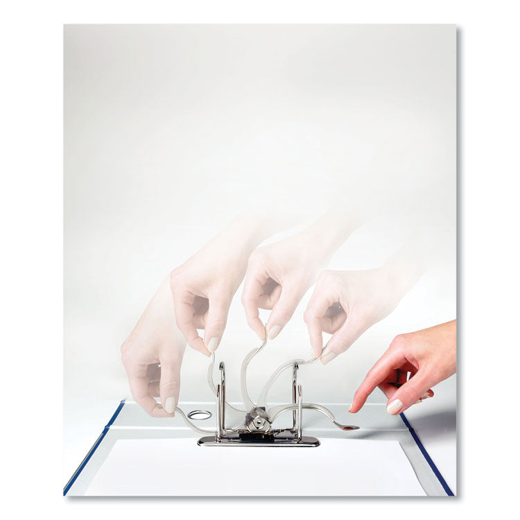 European A4 Lever-Arch Two-Ring Binder, 3" Capacity, 11.7 X 8.27, Black Marble