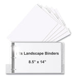 Landscape Orientation Index Dividers, 5-Tab, 14 X 8.5, White, 1 Set