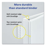 Durable View Binder With Durahinge And Slant Rings, 3 Rings, 0.5" Capacity, 11 X 8.5, White