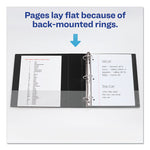 Durable Non-View Binder With Durahinge And Ezd Rings, 3 Rings, 4" Capacity, 11 X 8.5, Black, (8802)