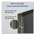 Durable Non-View Binder With Durahinge And Ezd Rings, 3 Rings, 2" Capacity, 11 X 8.5, Black, (8502)
