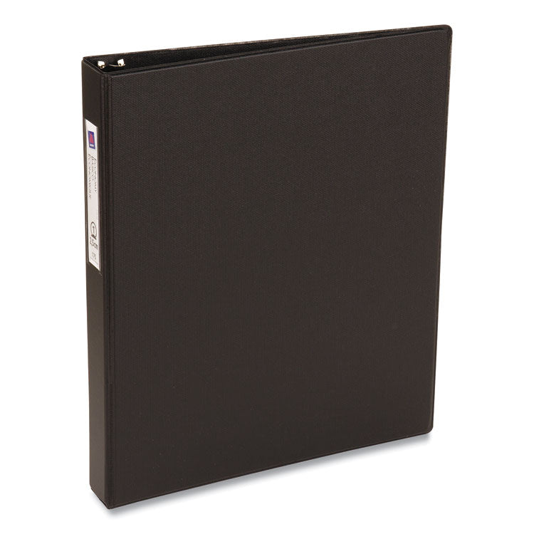 Economy Non-View Binder With Round Rings, 3 Rings, 1" Capacity, 11 X 8.5, Black, (4301)
