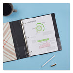 Economy Non-View Binder With Round Rings, 3 Rings, 1.5" Capacity, 11 X 8.5, Black, (3401)