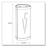 Triangular Umbrella Stand, Steel/Plastic, 10.25w x 10.25d x 23.67h, Black
