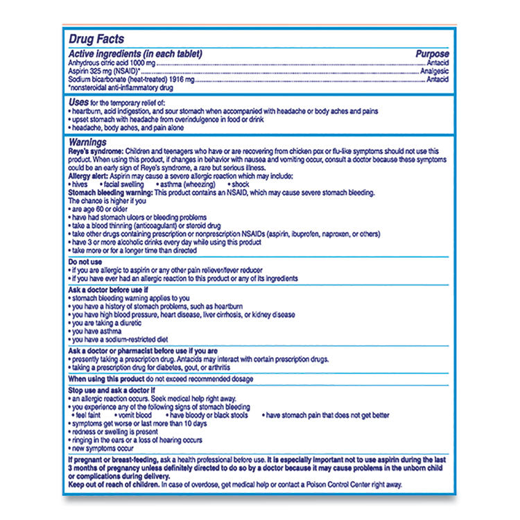 Antacid And Pain Relief Medicine, Two-Pack, 50 Packs/box