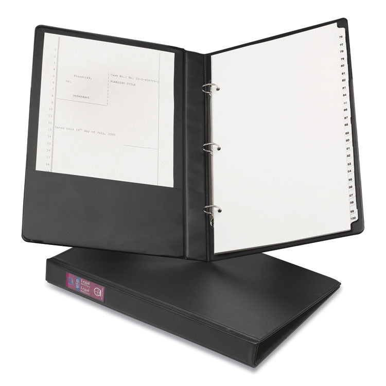 Legal Durable Non-View Binder With Round Rings, 3 Rings, 1" Capacity, 14 X 8.5, Black, (6400)
