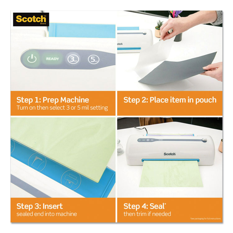 Laminating Pouches, 5 Mil, 5.38" X 3.75", Gloss Clear, 20/pack