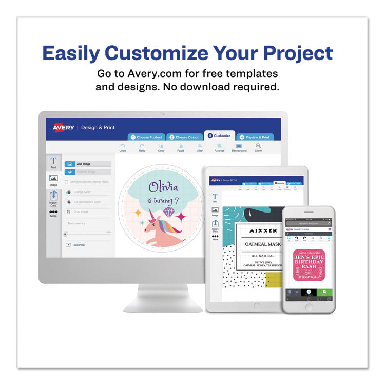 High-Visibility ID Labels, Laser Printers, 2.25" dia, Assorted, 12/Sheet, 15 Sheets/Pack