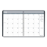 Academic Year 14-Month Recycled Ruled Monthly Planner, 11 x 8.5, Black Cover, 14-Month: July 2025 to Aug 2026