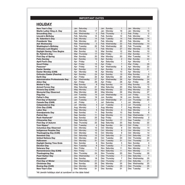 Academic Year 14-Month Recycled Ruled Monthly Planner, 11 x 8.5, Black Cover, 14-Month: July 2025 to Aug 2026