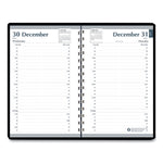 Memo Size Daily Appointment Book with 15-Minute Schedule, 8 x 5, Black Cover, 12-Month (Jan to Dec): 2025