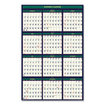 Four Season Erasable Business/Academic Recycled Wall Calendar, 24 x 37, 12-Month(July-June): 2025-26, 12-Month(Jan-Dec): 2026