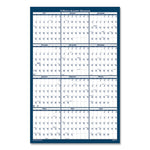 Academic Year Recycled Poster Style Reversible/Erasable Yearly Wall Calendar, 24 x 37, 12-Month (July to June): 2025 to 2026