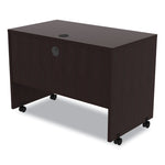 Alera Valencia Series Mobile Workstation Desk, 41.38" X 23.63" X 30", Espresso
